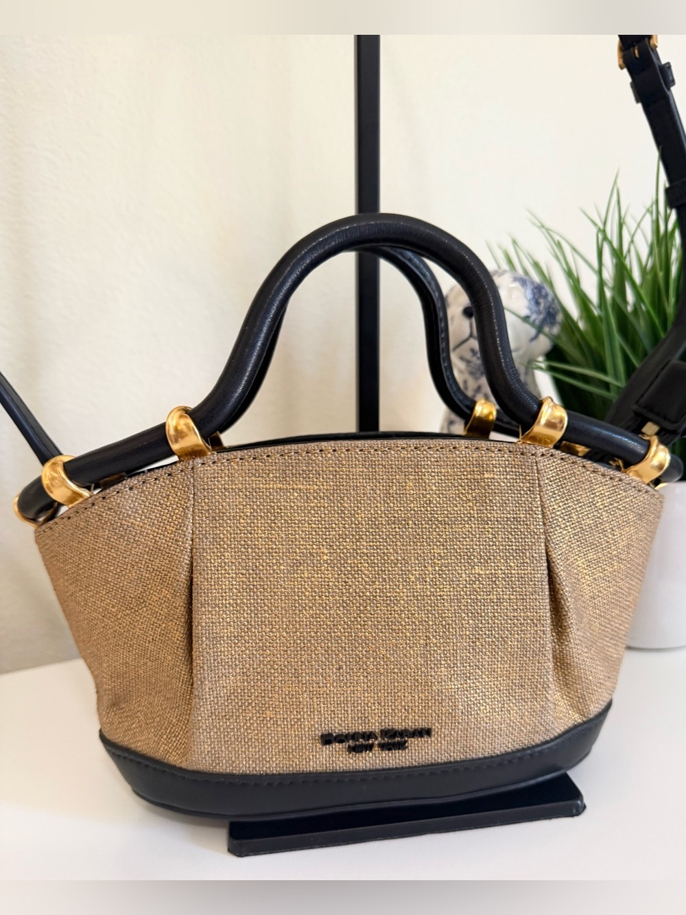 Donna Karan Chiffon Gold Mini Crossbody